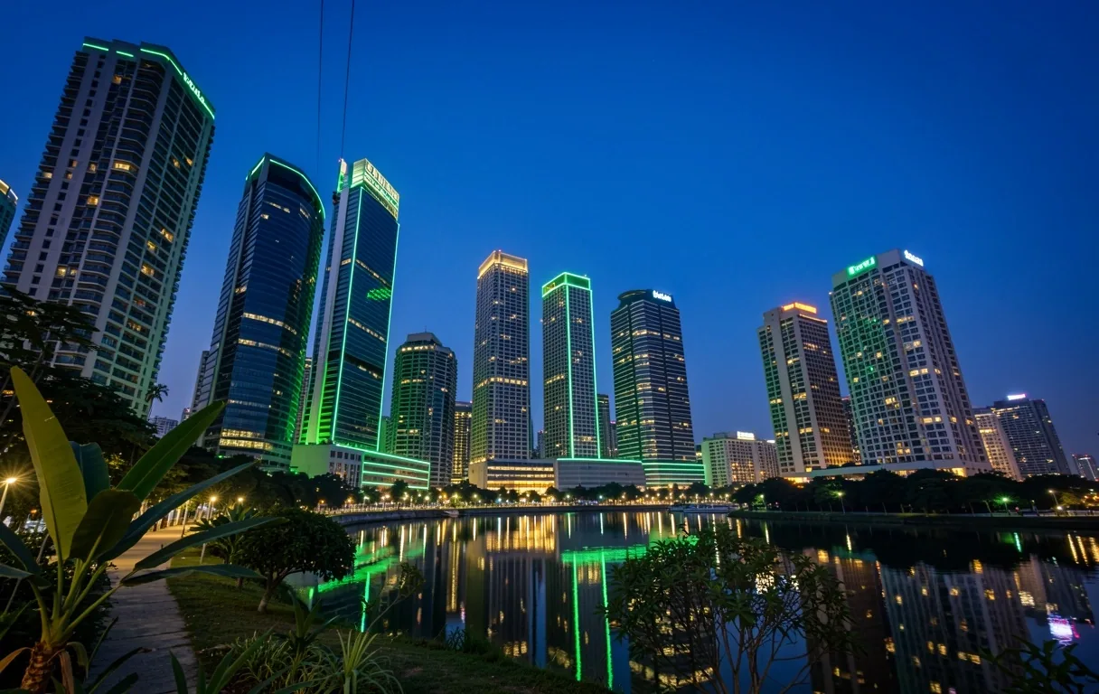 Jakarta night skyline